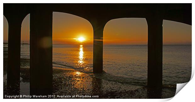 Arches and Sunrise Print by Phil Wareham
