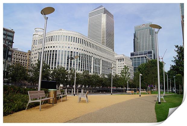 Canary Wharf Print by Miroslav Adamove