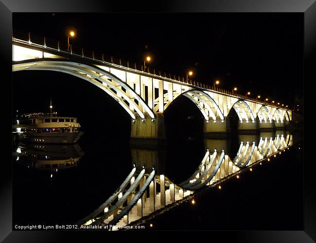 Barca d''Alva Bridge Framed Print by Lynn Bolt