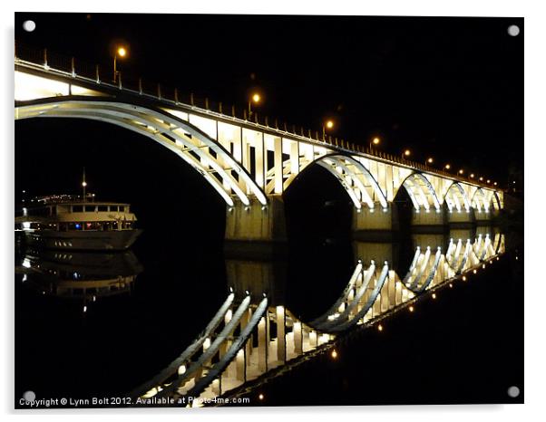 Barca d''Alva Bridge Acrylic by Lynn Bolt