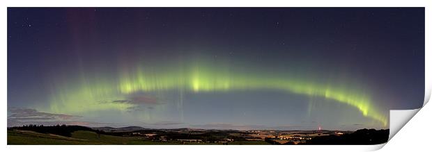 Harvest moon aurora Print by Graeme  Whipps