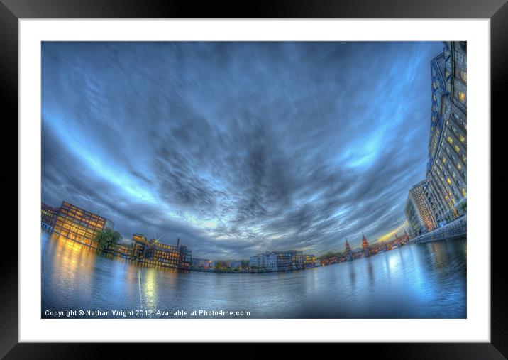 Blue hour Berlin Framed Mounted Print by Nathan Wright