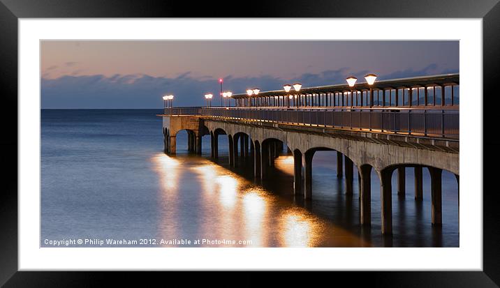 Lights on the pier Framed Mounted Print by Phil Wareham