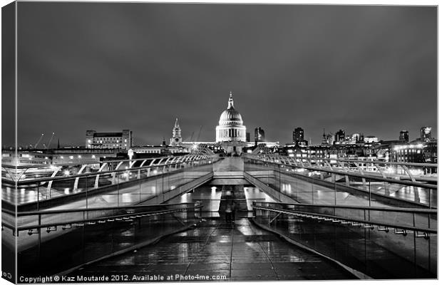 St Paul's Cathedral at Night Canvas Print by Kaz Moutarde