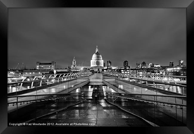 St Paul's Cathedral at Night Framed Print by Kaz Moutarde