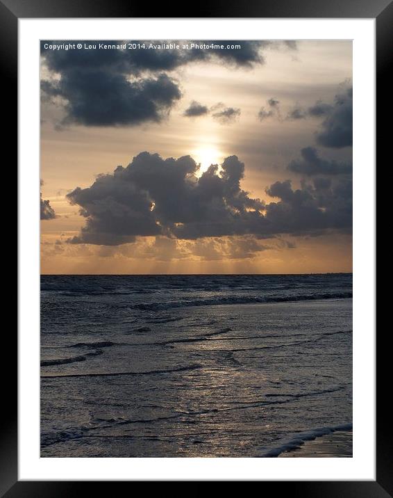 Ray of Sunset Framed Mounted Print by Lou Kennard