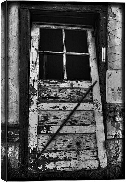 Door To Grossinger Canvas Print by peter campbell