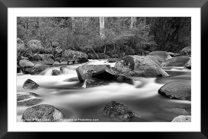 White in Black Framed Mounted Print by Mark Lucey