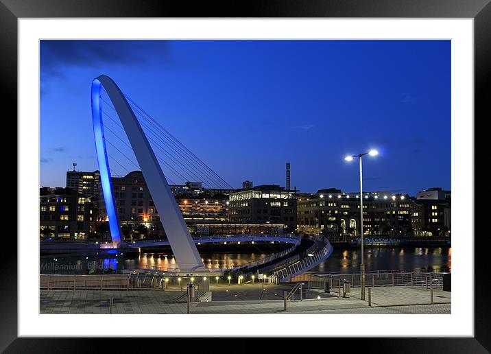 millennium bridge Framed Mounted Print by Kevin Tate