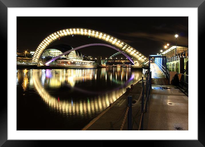 The millennium bridge Framed Mounted Print by Kevin Tate