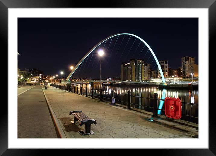 Newcastles quayside Framed Mounted Print by Kevin Tate