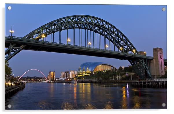 Newcastle Tyne Bridge Acrylic by Kevin Tate