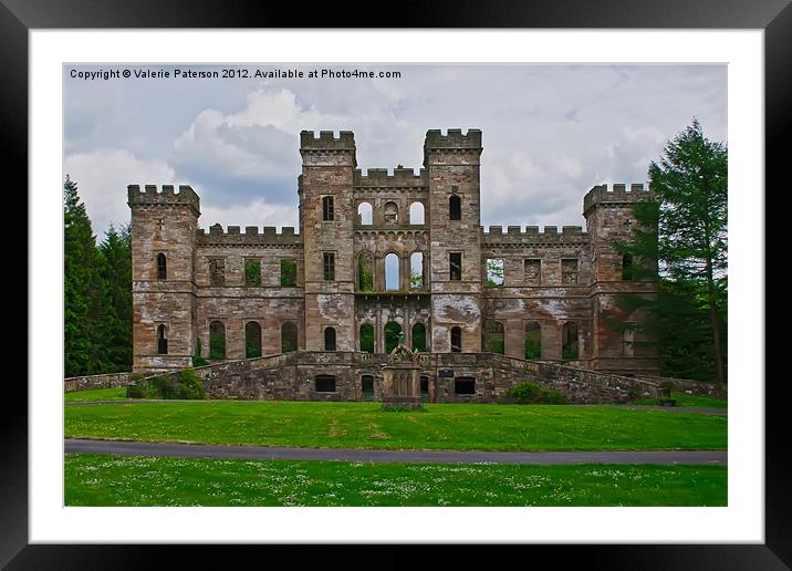 Loudoun Castle Ruin Framed Mounted Print by Valerie Paterson
