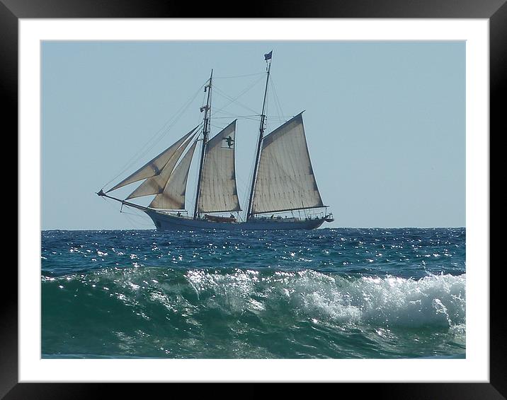 Sailing on the Med Framed Mounted Print by Lotta Sandström