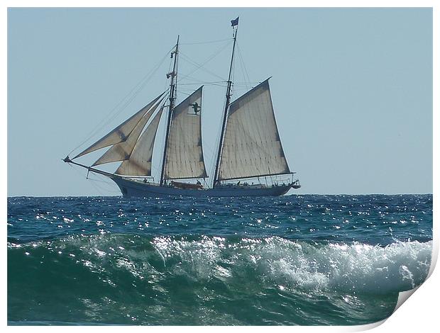 Sailing on the Med Print by Lotta Sandström