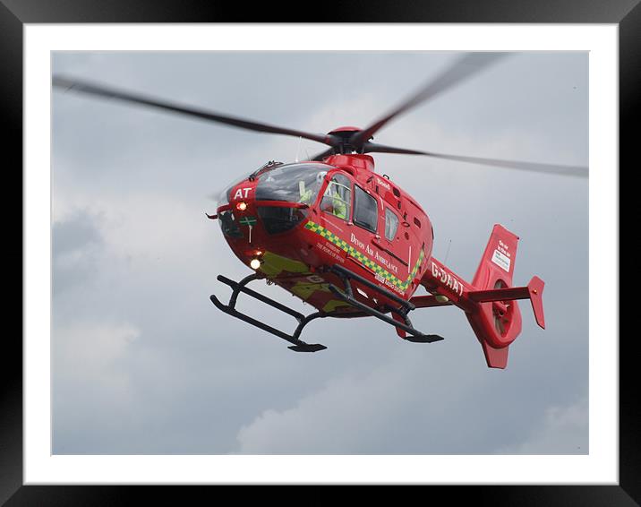 Devon Air Ambulance Framed Mounted Print by robert gosling
