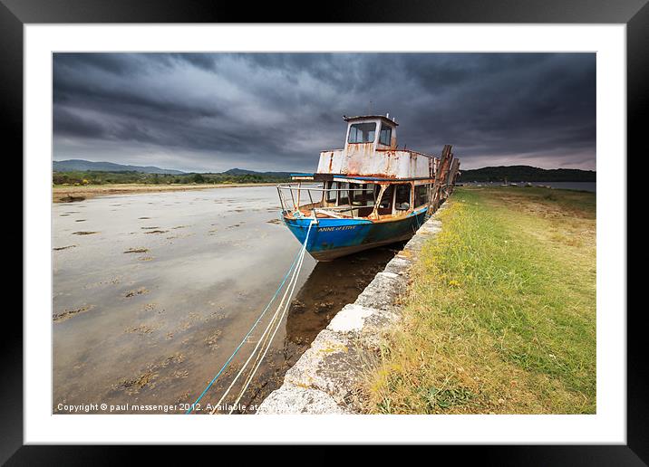 Loch Etive Old Boat Framed Mounted Print by Paul Messenger