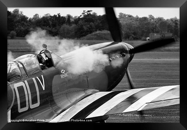 Spitfire start up Framed Print by Oxon Images