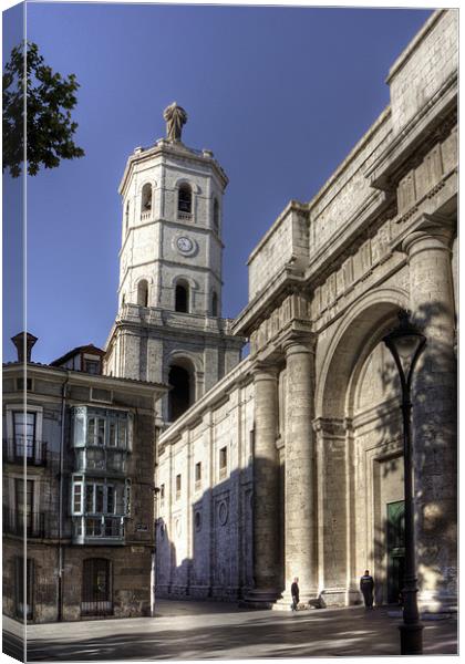 Valladolid Cathedral Tower Canvas Print by Tom Gomez