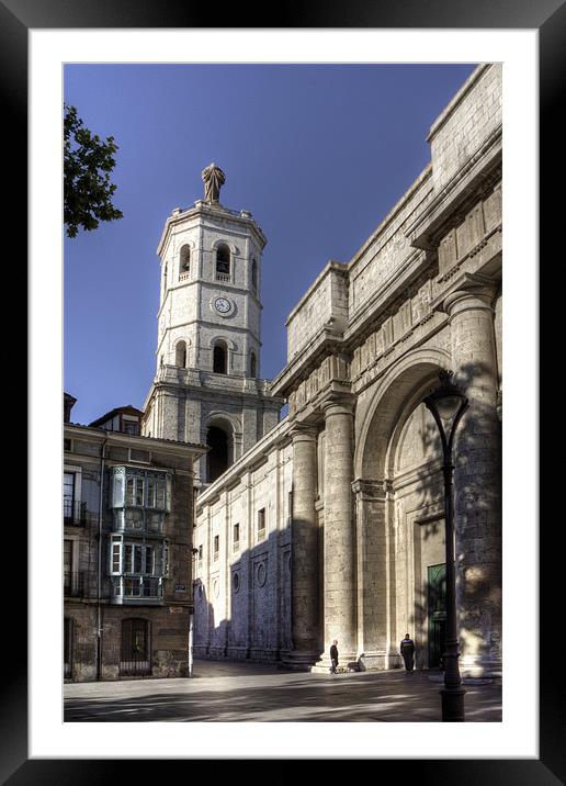 Valladolid Cathedral Tower Framed Mounted Print by Tom Gomez