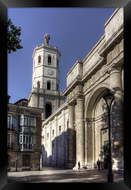 Valladolid Cathedral Tower Framed Print by Tom Gomez