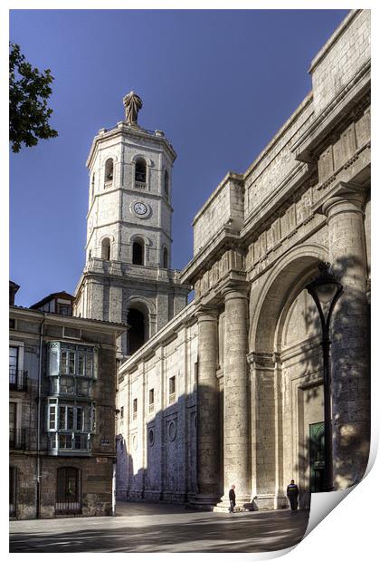 Valladolid Cathedral Tower Print by Tom Gomez