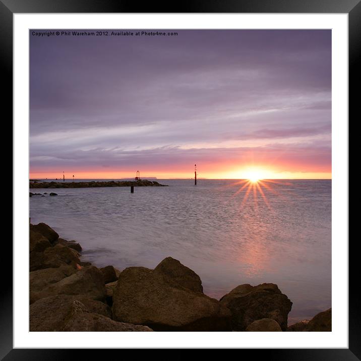 Here comes the sun Framed Mounted Print by Phil Wareham