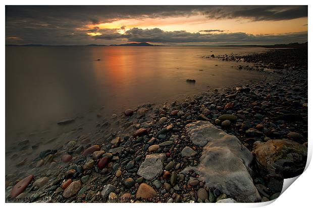Allonby sunset Print by R K Photography