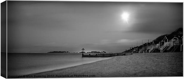Calm Shores in Black and white Canvas Print by Mark Bunning
