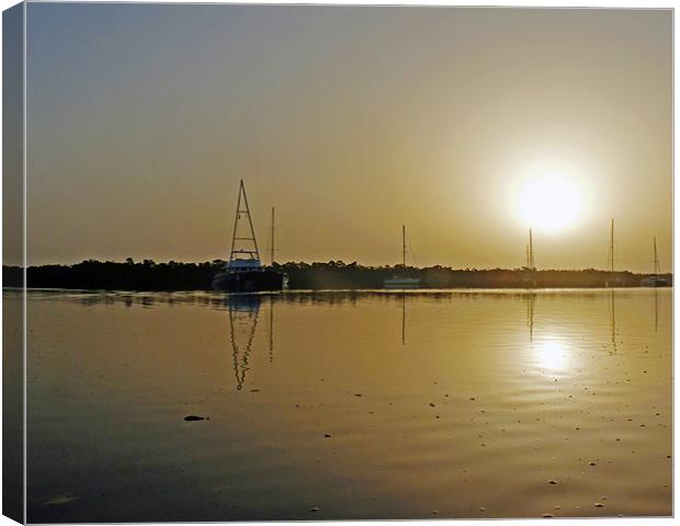 Sunset in The Gambia Canvas Print by Tony Murtagh