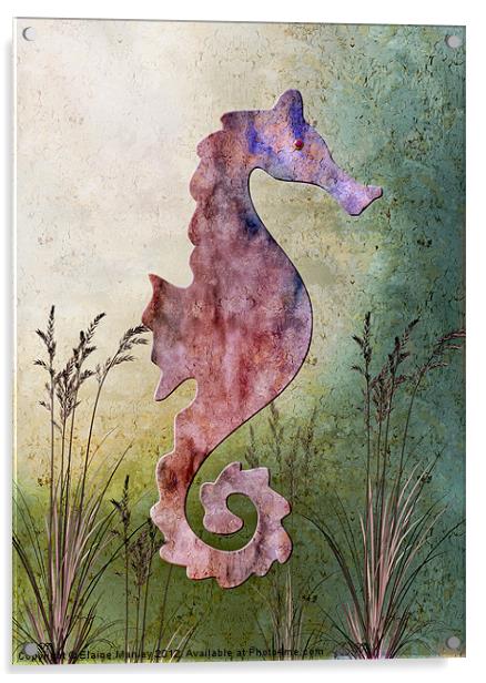 Seashorse Acrylic by Elaine Manley