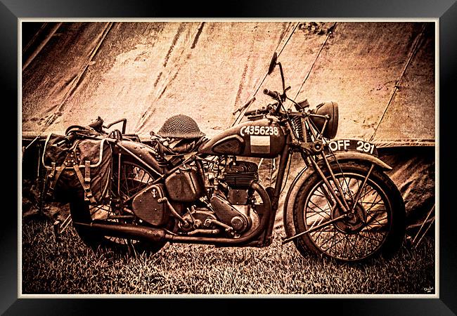 Wartime Motorcycle Framed Print by Chris Lord