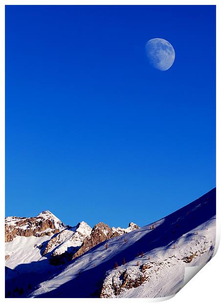 The Winter Moon Print by Roger Cruickshank