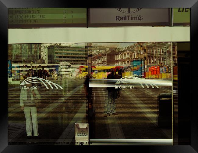 la gare Framed Print by Jo Beerens