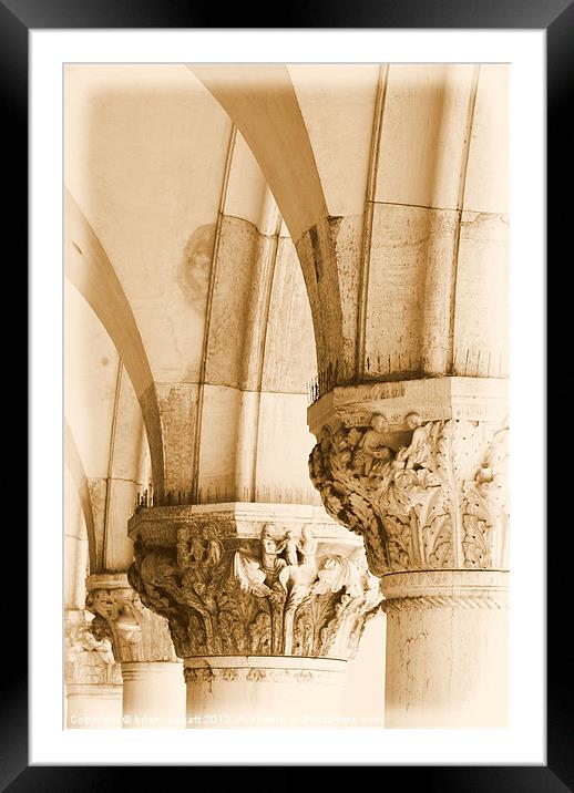 Basilica Venice Arch detail Framed Mounted Print by Brian  Raggatt
