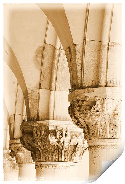 Basilica Venice Arch detail Print by Brian  Raggatt
