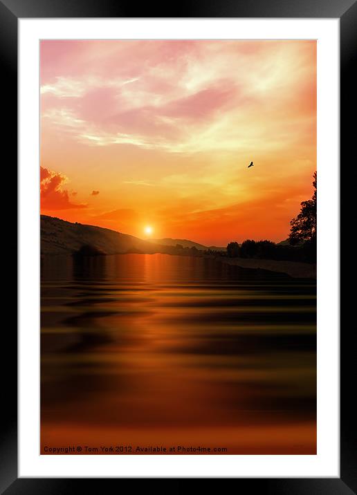 AMBER CASCADES Framed Mounted Print by Tom York
