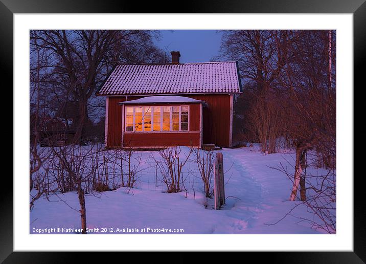 Old-fashioned house in winter Framed Mounted Print by Kathleen Smith (kbhsphoto)