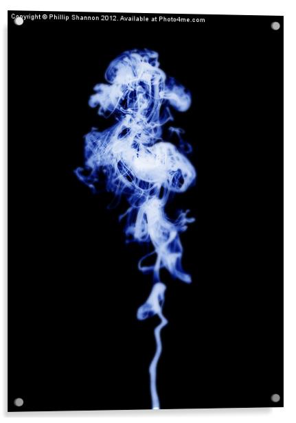 Blue Smoke Acrylic by Phillip Shannon