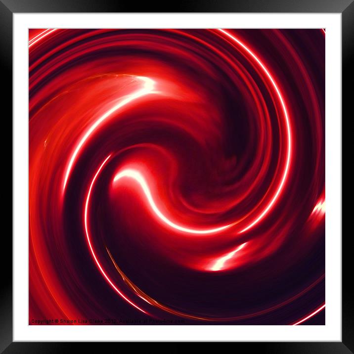 Crimson flow Framed Mounted Print by Sharon Lisa Clarke