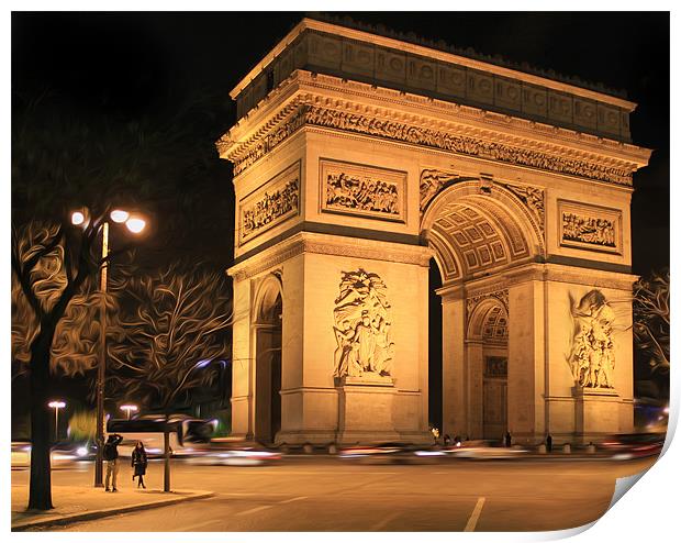 Arc De Triomphe, Place Charles de Gaulle, Paris Print by Thomas Lynch