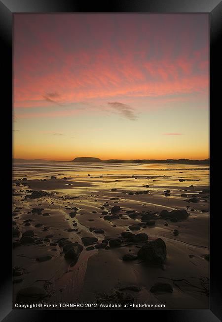 Sunrise at Aughris Head Framed Print by Pierre TORNERO