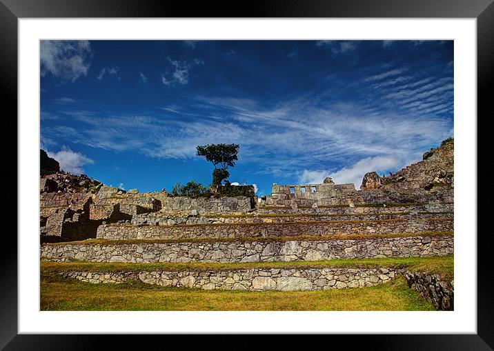 Machu Picchu Framed Mounted Print by Gail Johnson