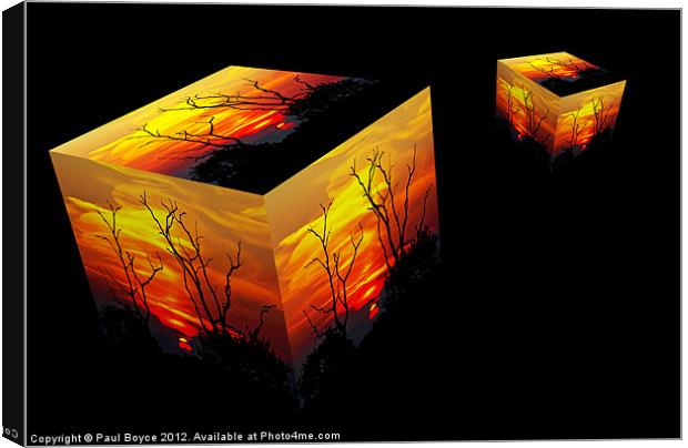 Sunset Boxes Canvas Print by Paul Boyce