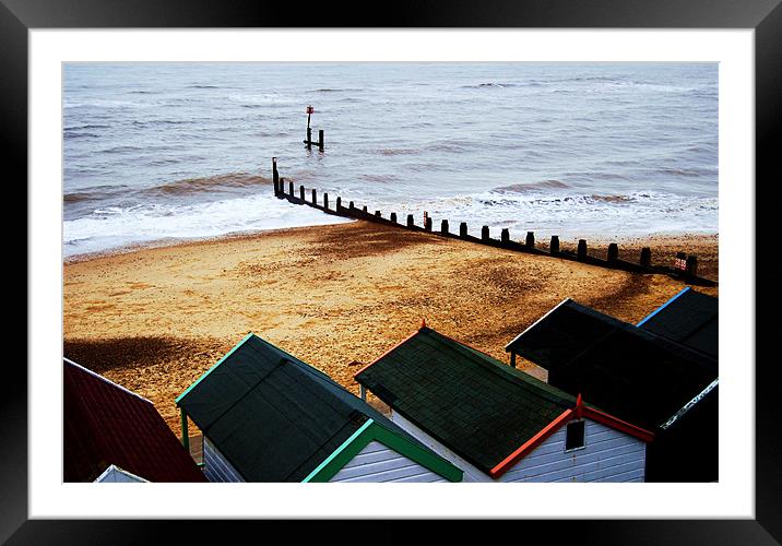The Lonely Beach Framed Mounted Print by Luke Wakely