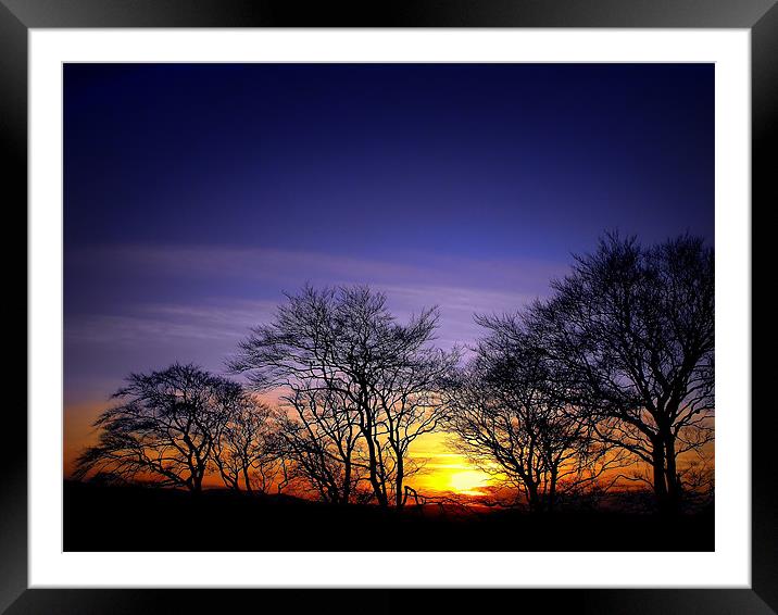 SUNSET FROM HIGH Framed Mounted Print by dale rys (LP)