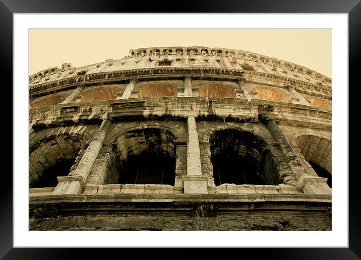 The Golden Colosseum Framed Mounted Print by Luke Ellen