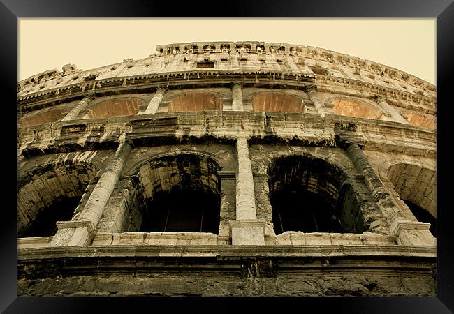 The Golden Colosseum Framed Print by Luke Ellen