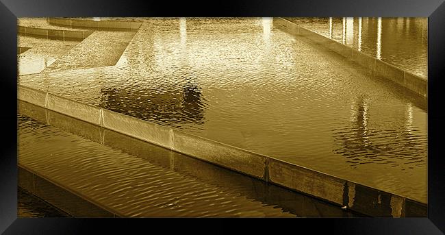 Golden Water Framed Print by Luke Ellen