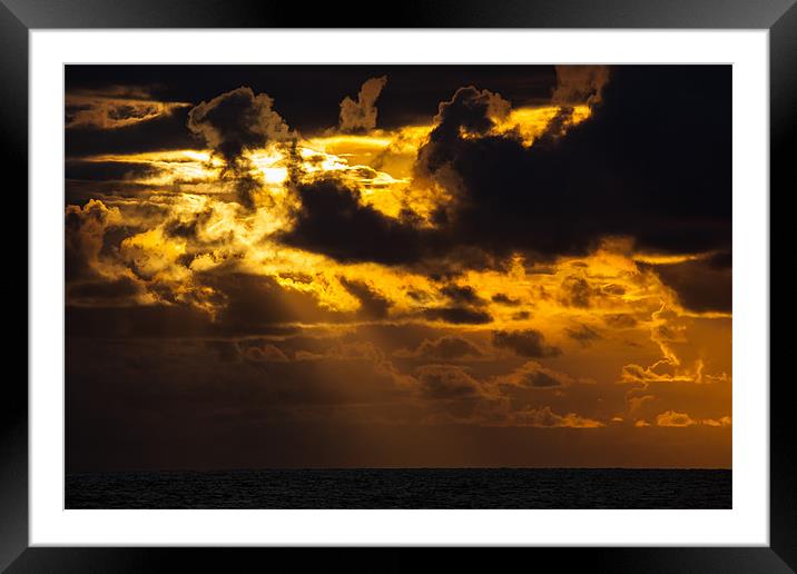 Sunset clouds Framed Mounted Print by Thomas Schaeffer